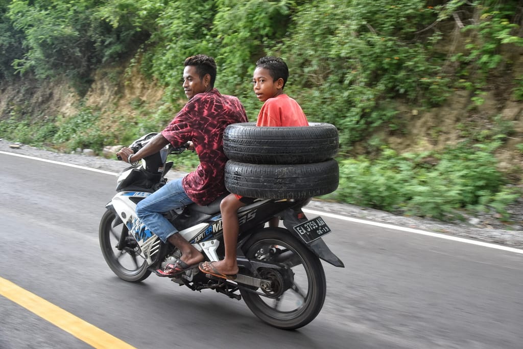 motorbike boys from ende flores island indonesia